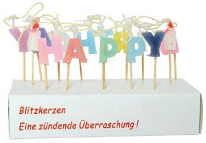 Blitzerkerzen zum Kindergeburstag