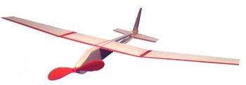 Flugzeug mit Gummimotor, Bausatz f. Kinder