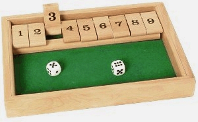 Klassisches Klappen-Wuerfelspiel