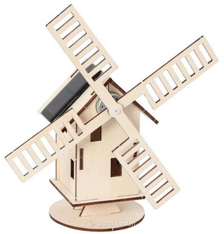 Solar-Windmuehle aus Holz bauen